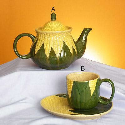 Maize teapot & cup / saucer set